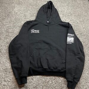 TommyInnit Hoodie Mens L Black 2022 Influency Pullover Graphic Sweatshirt Gamer